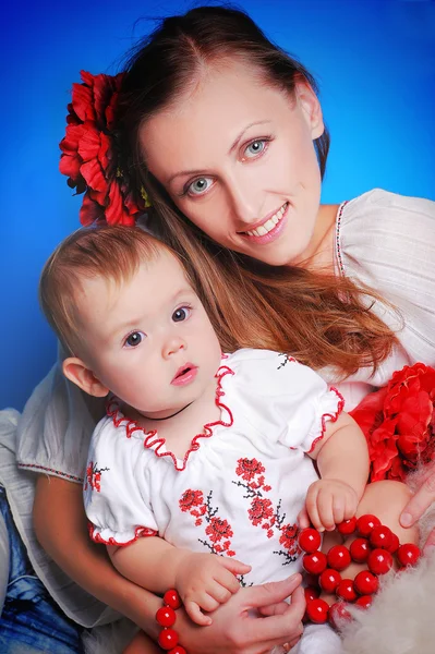 Dziecko z matką — Zdjęcie stockowe