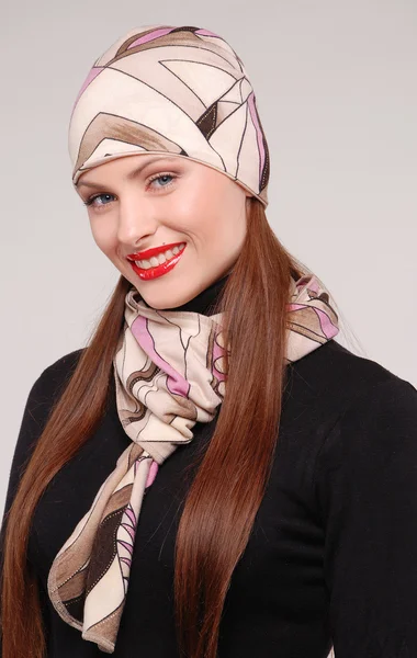 Fashion stylish girl with scarf Stock Picture
