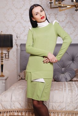 şık şık elbiseli güzel kadın