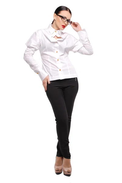 Woman in stylish clothes — Stock Photo, Image