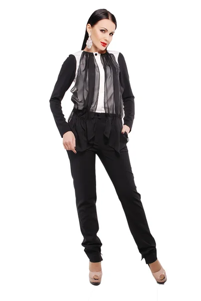 Woman in stylish clothes — Stock Photo, Image