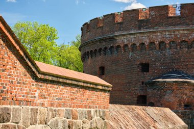 Kaliningrad, Rusya - 31 Mayıs 2021: İstihkam kulesi Der Dohna turm. Şimdi kehribar müzesi oldu.