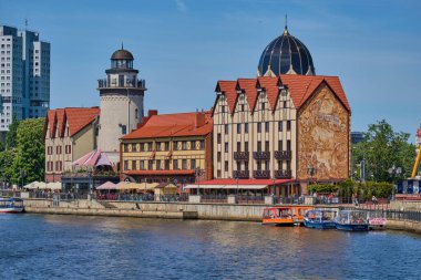 Kaliningrad, Rusya - 31 Mayıs 2021: Balıkçı Köyü - Etnografi, Ticaret El Sanatları Merkezi