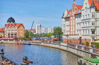 Kaliningrad, Rusya - 31 Mayıs 2021: Balıkçı Köyü - Etnografi, Ticaret El Sanatları Merkezi