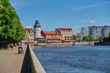 Kaliningrad, Rusya - 31 Mayıs 2021: Balıkçı Köyü - Etnografi, Ticaret El Sanatları Merkezi