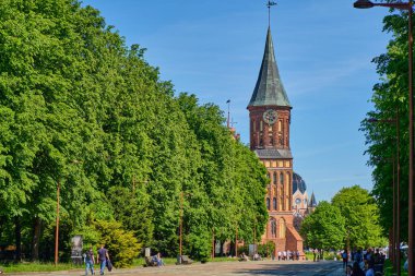 Kaliningrad, Russia - May 31, 2021: Kaliningrad Cathedral on Kanta Island clipart