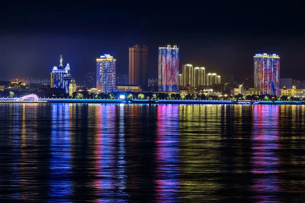 Blagoveshchensk Rosja Czerwca 2020 Widok Chińskie Miasto Heihe Nasypu Miasta — Zdjęcie stockowe