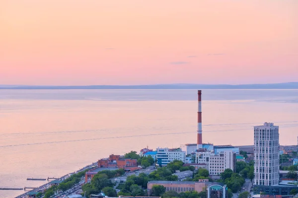 Blick Auf Die Amur Bucht Bei Sonnenuntergang — Stockfoto