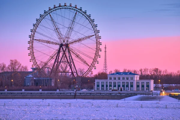 러시아 Blagoveshchensk Feb 2021 Blagoveshchensk 제방에서 아무르 — 스톡 사진