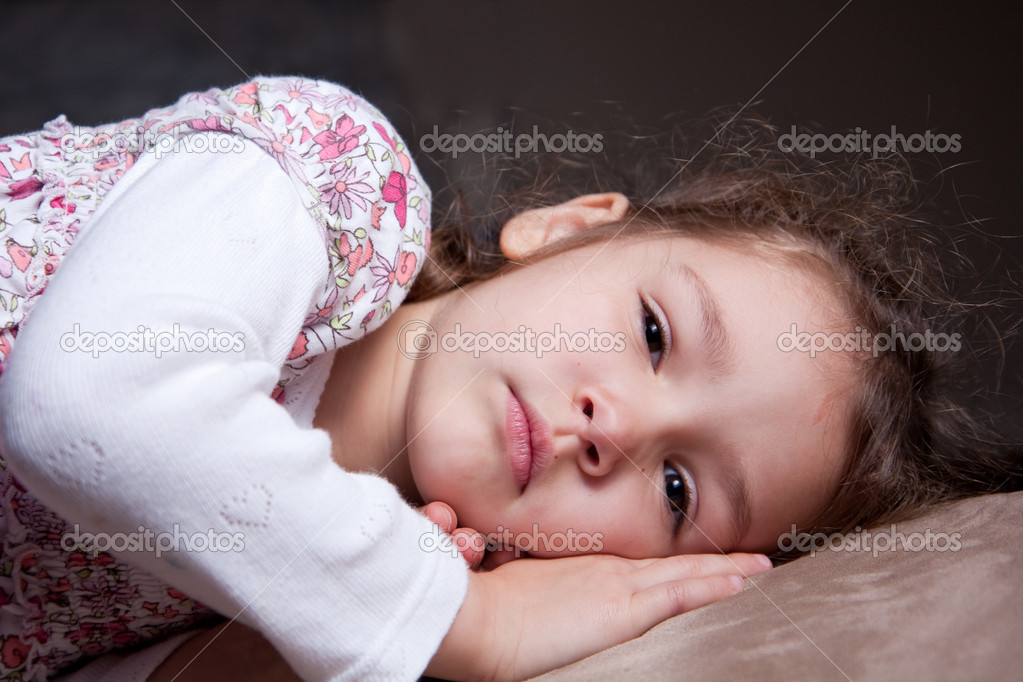 Young girl resting