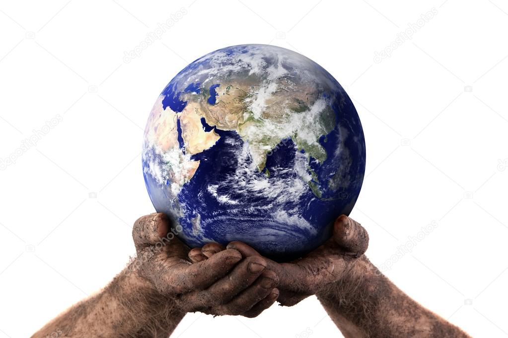 Holding the world with dirty hands