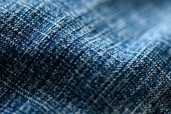 Jeans Denim Texture Close Focus Only One Point Soft Blured — Stock Photo, Image
