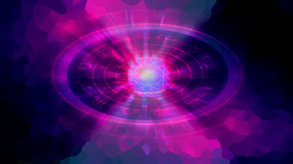 Purple Astrology Zodiac Horoscope Pattern Texture Background Graphic Design — Stock Photo, Image