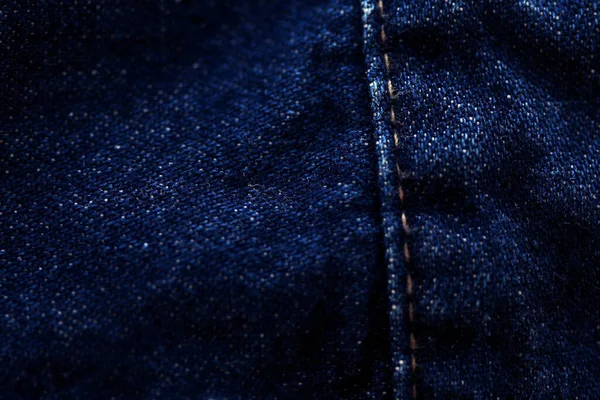 Blu Jeans Denim Texture Vicino Concentrarsi Solo Punto Morbido Sfondo — Foto Stock