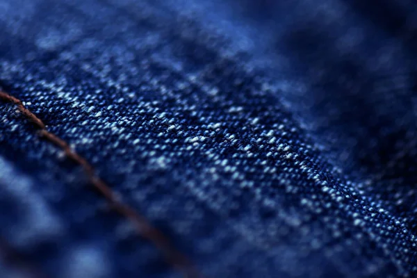 Blue Jeans Denim Υφή Close Εστίαση Μόνο Ένα Σημείο Μαλακό — Φωτογραφία Αρχείου