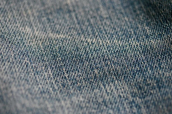 Jeans Denim Texture Close Focus Only One Point Soft Blured — Stock Photo, Image