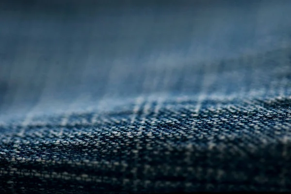 Jeans Denim Textura Cerca Enfoque Solo Punto Fondo Pantalla Borroso —  Fotos de Stock