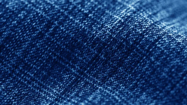 Blue Fabric Textile Texture Close Focus Only One Point Soft — Fotografia de Stock