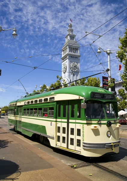 Cable Car at the Ferry Building — Stock Photo, Image
