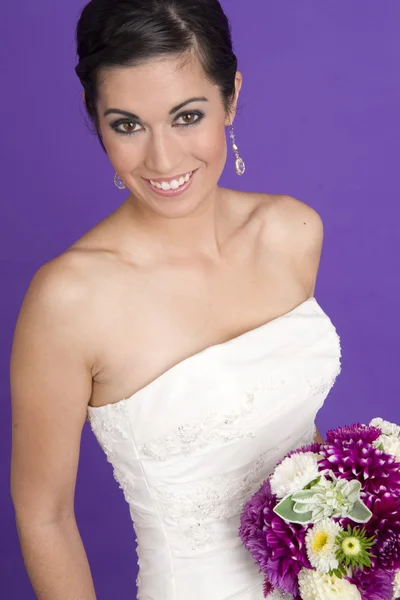 Mariée avec bouquet — Photo