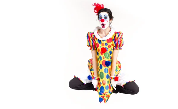 Clown Mid-Air — Stock Photo, Image