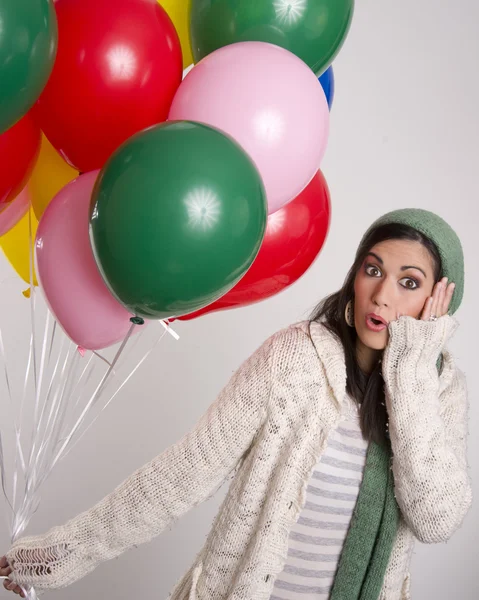 Balloon Woman — Stock Photo, Image