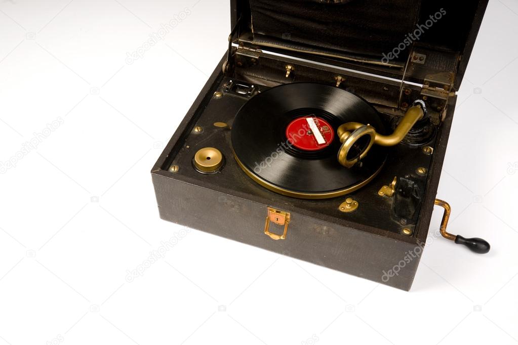 Retro Vinyl Phonograph Record Player Folding Case Console Music Maker