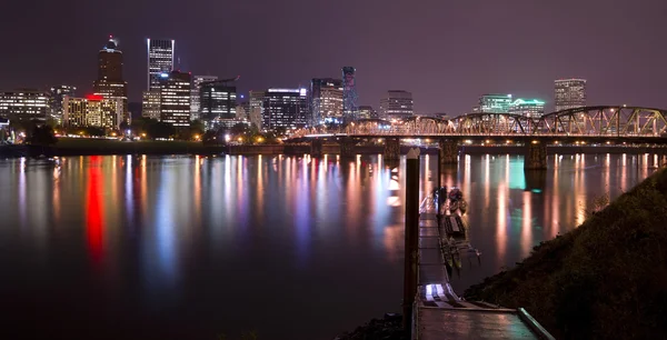 Hawthorne-híd és a Portland — Stock Fotó