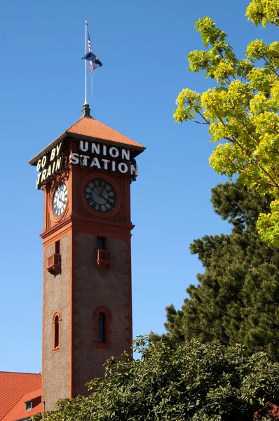 Union Station Portland Downtown Train Depot Transporte Ferroviário — Fotografia de Stock