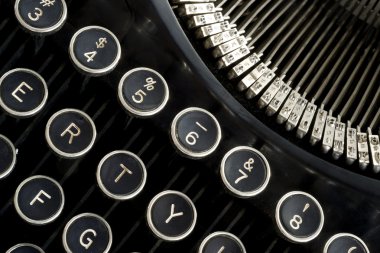 Vintage Typewriter Keyboard Macro Puch Buttons clipart