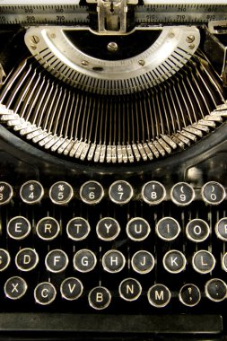 Vintage Typewriter Keyboard Close Up clipart