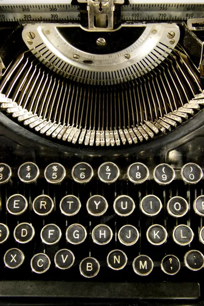 Vintage schrijfmachine toetsenbord close up — Stockfoto