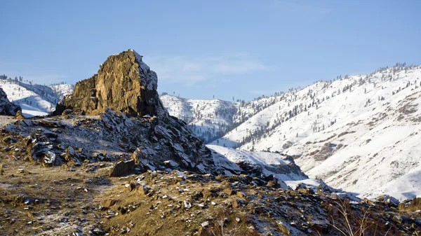 Neve invernale alla tranquilla Butte — Foto Stock