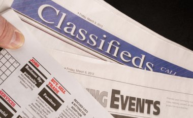 Geleneksel baskı haber reklamlar sunulan gizli yardım aranıyor iş