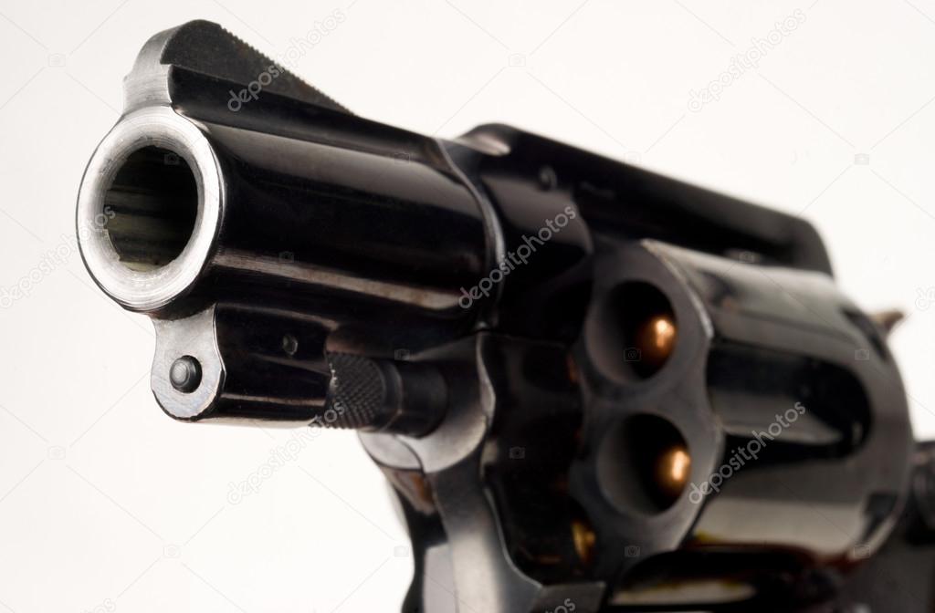 38 Caliber Revolver Gun Pistol Snub Nose Barrel Ammunition Loaded