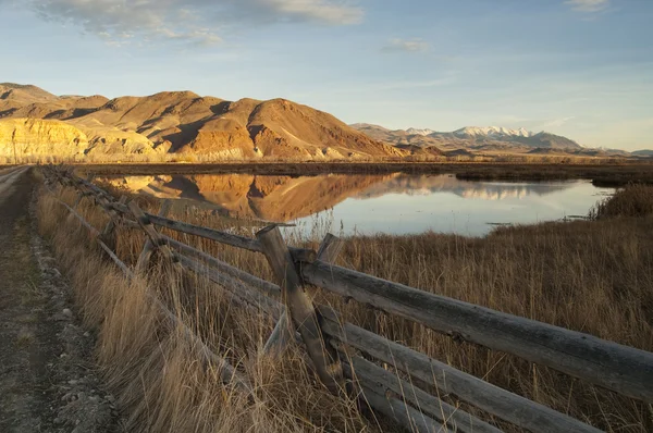 Gyönyörű táj nyugati Egyesült Államok Idaho Ranch föld — Stock Fotó