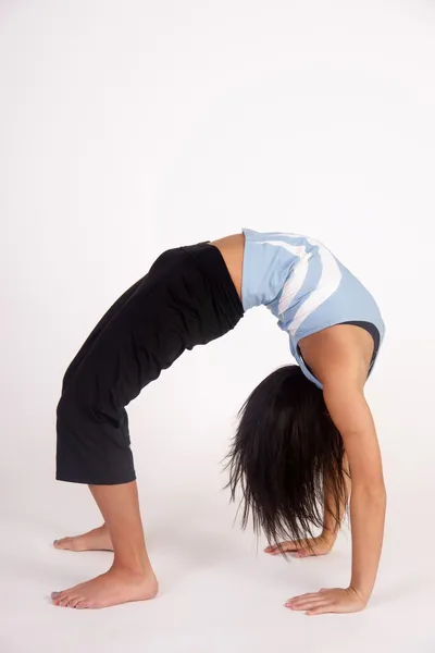 Beautiful Young Brunette Woman Practicing Yoga Meditation Pose — Stock Photo, Image