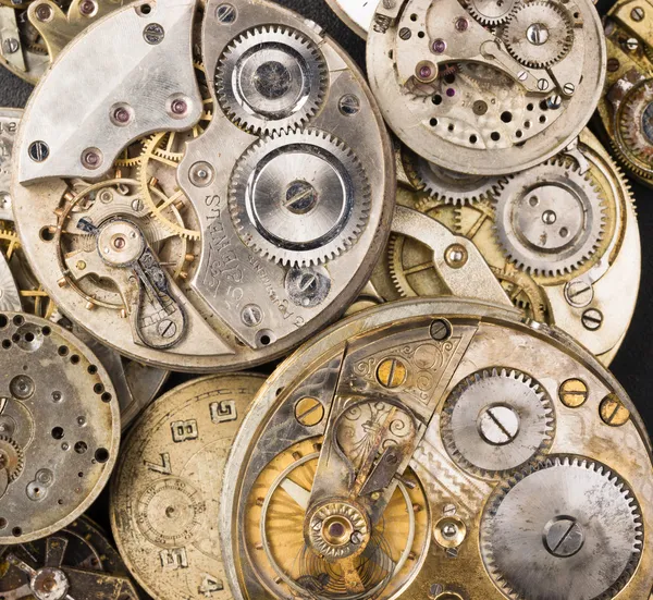 Ouro Prata Precisão Antique Vintage Pocket Watch Corpos Partes — Fotografia de Stock