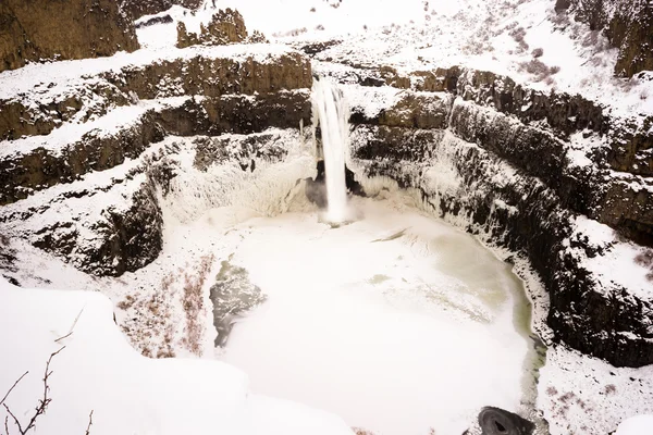 Palouse River Falls Frozen Water Wilderness Waterfall Winter Freeze — Stock Photo, Image