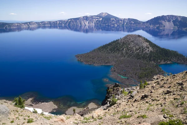 Crater lake national park guidata isola west rim caldera — Foto Stock