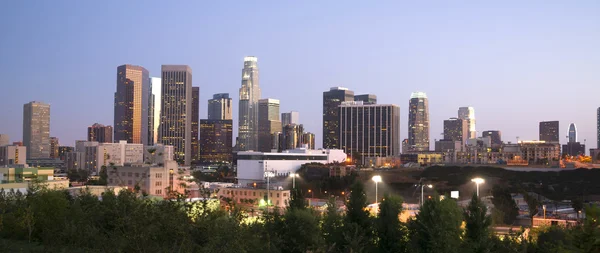 Kantoorgebouwen financiële wijk los angeles Californië centrum horizontaal — Stockfoto