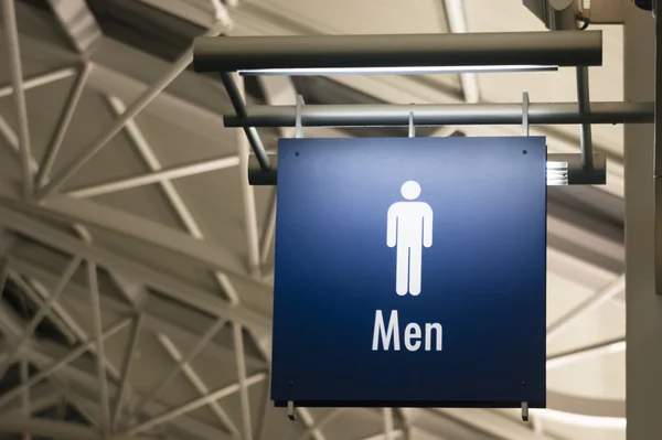 Mannen toilet mannelijke toilet teken marker openbare bouw van het platform structuur — Stockfoto