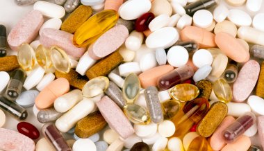 Vitamin Supplement Pills Capsules Pile Group Treatment Medication clipart