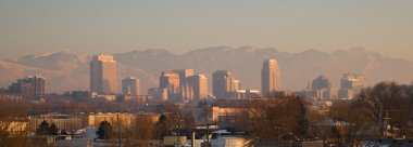 panoramik manzara manzara salt lake city utah downtown wasatch
