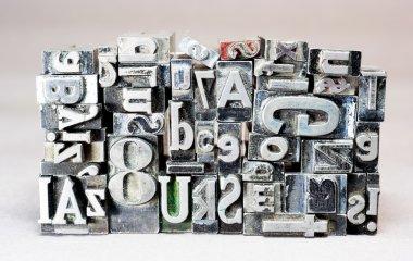 metal türü Matbaa eskimiş papirüs metnin harf işareti