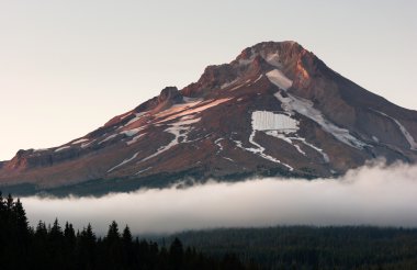 Jagged Rocky Mount Hood Timberline Man Made Ski Area clipart