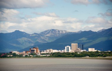 ofis binaları şehir manzarası downtown anchorage Amerika alaska devletler