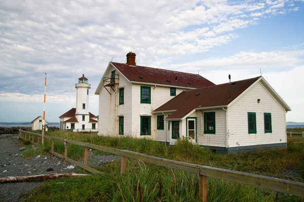 Point Wilson Lighthouse Puget Sound Fort Worden — Stock Photo, Image