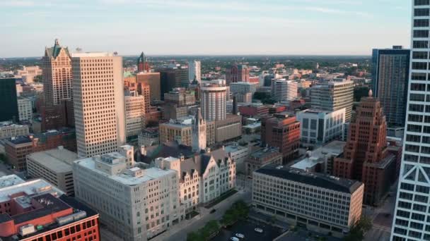 Pusat Kota Milwaukee Wisconsin Usa — Stok Video