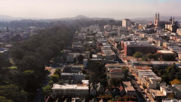 San Francisco Urban Elevate Aerial Golden Gate Park Uhd — Stock video